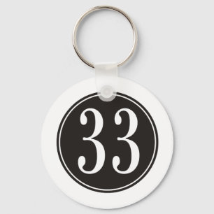 Chaveiro Círculo #33 preto