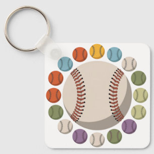 Chaveiro Círculo Colorido de Baseball