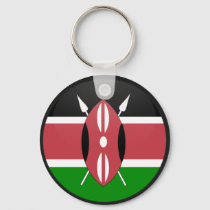 Chaveiro Círculo da bandeira da qualidade de Kenya
