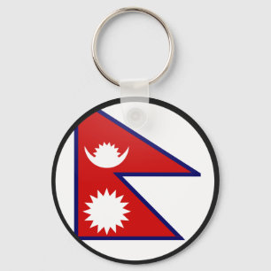 Chaveiro Círculo da bandeira da qualidade de Nepal