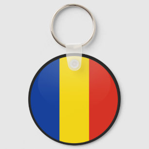 Chaveiro Círculo da bandeira da qualidade de Romania