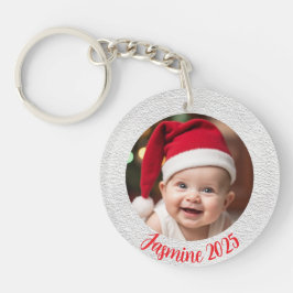 Chaveiro Círculo de Acrílico Personalizável Primeiro Natal