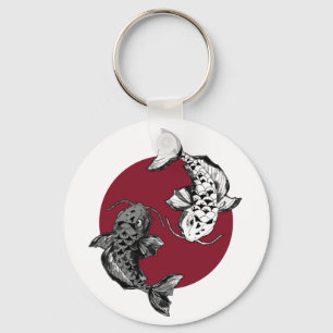 Chaveiro Círculo de Peixe Koi Japonês