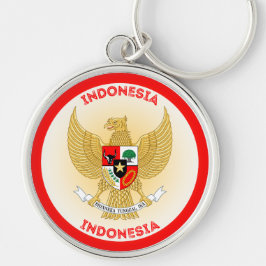 Chaveiro Círculo do Emblema Nacional da Indonésia