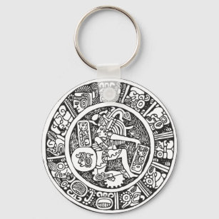 Chaveiro Círculo maia, hieróglifo mexicano (Maya)