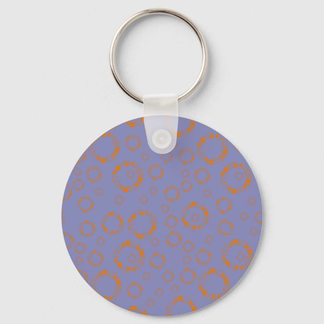 Chaveiro círculo púrpura cor de laranja acinzentado (Frente)