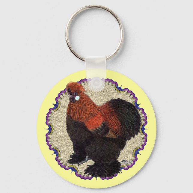 Chaveiro Círculo Silkie (Frente)