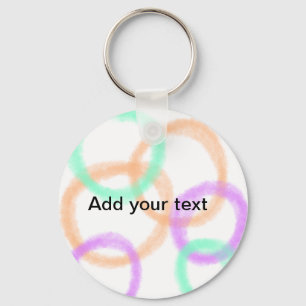 Chaveiro Círculos coloridos minimalistas simples em aquarel