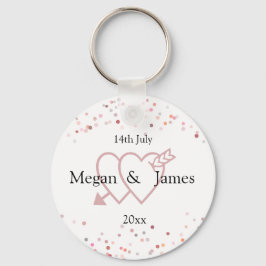 Chaveiro Círculos de Confetti Rosa