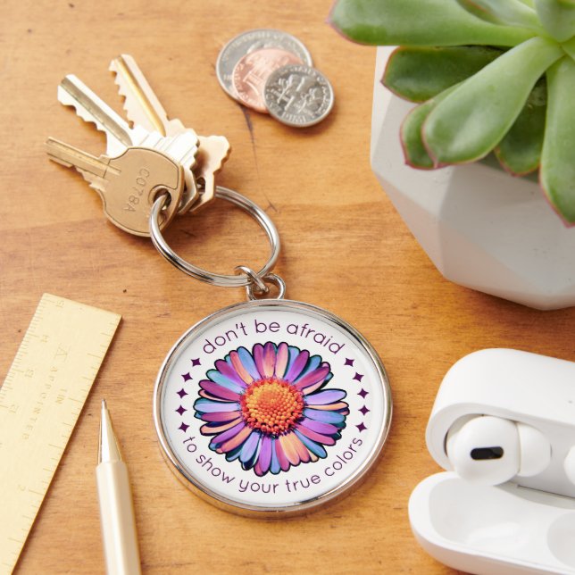 Chaveiro Citação Bissexual da Flor Cuja Forma De Inspiração (Mesa)