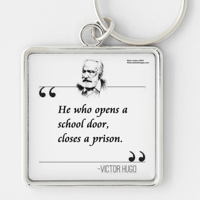 Chaveiro Citação da Escola Aberta de Victor Hugo (Frente)