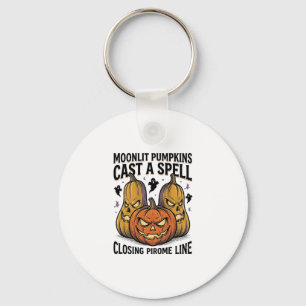 Chaveiro Citação de Abóbora de Halloween Jack O Lanterna Il
