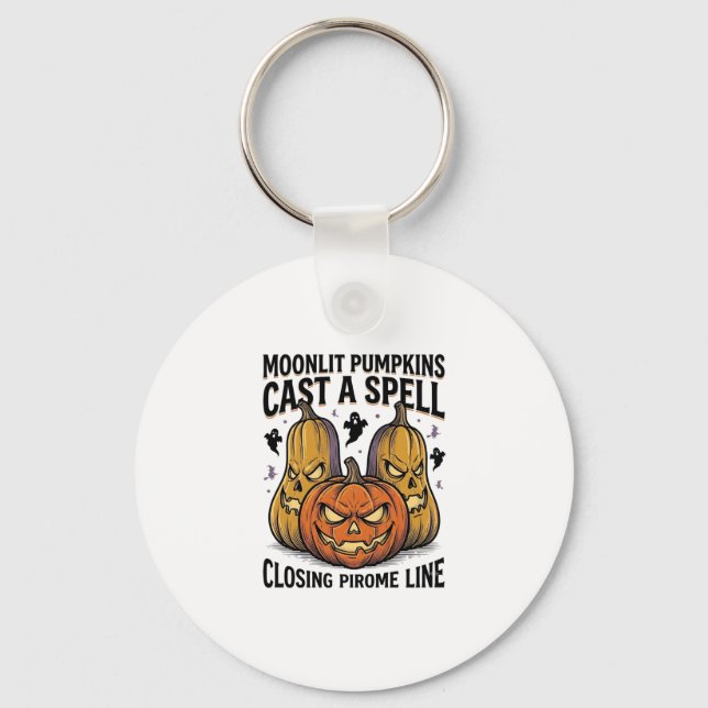 Chaveiro Citação de Abóbora de Halloween Jack O Lanterna Il (Frente)