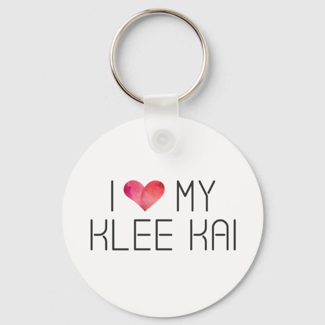 Chaveiro Citação de Amor de Klee Kai (Frente)