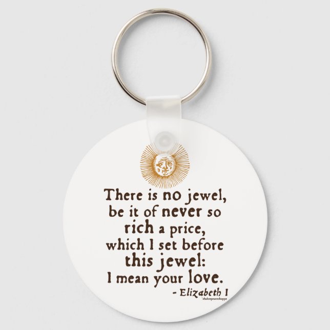 Chaveiro Citação de Elizabeth I "Ouro Speech" (Frente)