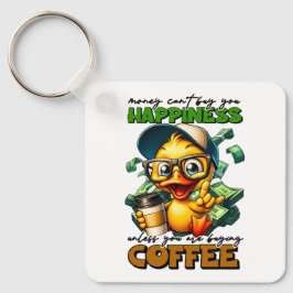 Chaveiro Citação de Legenda de Café do Pato Engraçado Vesti