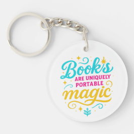 Chaveiro Citação de Livros é Magia