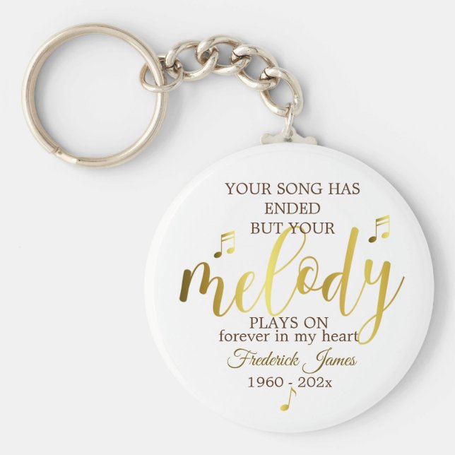 Chaveiro Citação de Música Memorial (Frente)