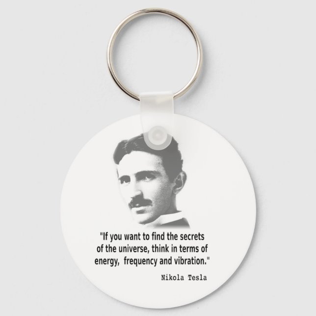 Chaveiro Citação De Nikola Tesla (Frente)