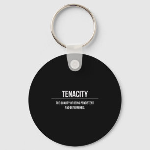 Chaveiro Citação de Slogan Empresarial de Tenacidade Motiva