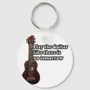 Chaveiro citação de violão positiva para amantes de guitarr