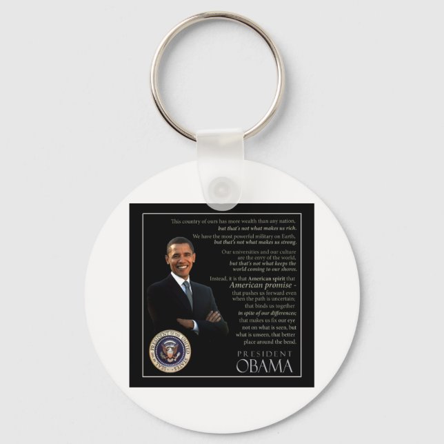 Chaveiro Citação do Presidente Obama (Frente)