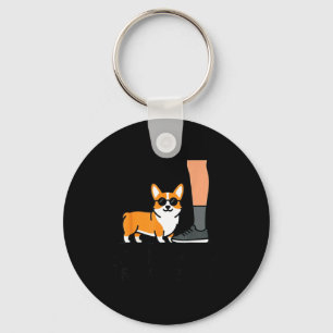 Chaveiro Citação engraçada de cachorro corgi alto o suficie