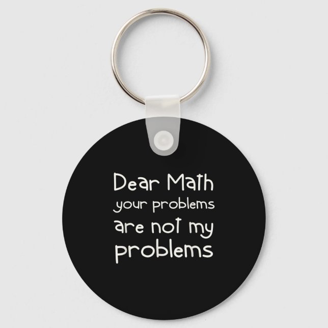 Chaveiro Citação engraçada de matemática Querida matemática (Frente)
