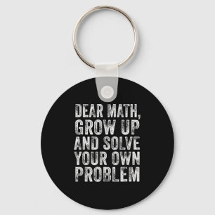Chaveiro Citação Engraçada de Matemática Querido Professor