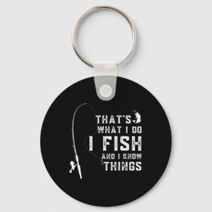 Chaveiro Citação Engraçada de Peixe Isso É o Que Eu Faço E