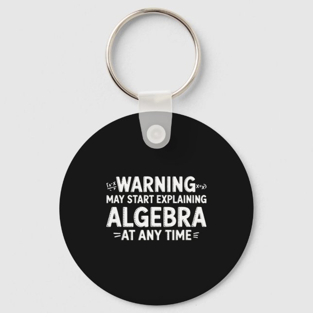 Chaveiro Citação engraçada de professor de matemática pode  (Frente)