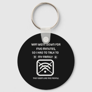 Chaveiro Citação engraçada de Wifi caiu Presente de nerd de