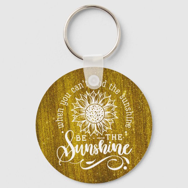 Chaveiro Citação Inspirativa | Girassol (Frente)
