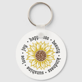 Chaveiro Citação Inspirativa | Girassol