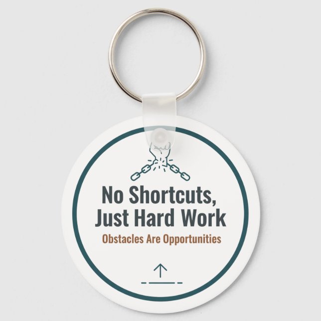 Chaveiro Citação Motivacional de Trabalho Duro Design – Sem (Frente)