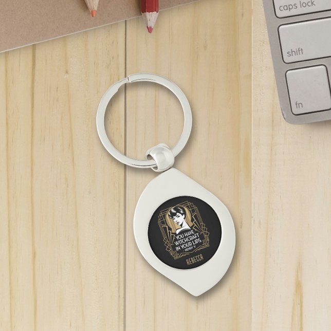 Chaveiro Citação Personalizada de Típica Moderna de Tendênc (Criador carregado)