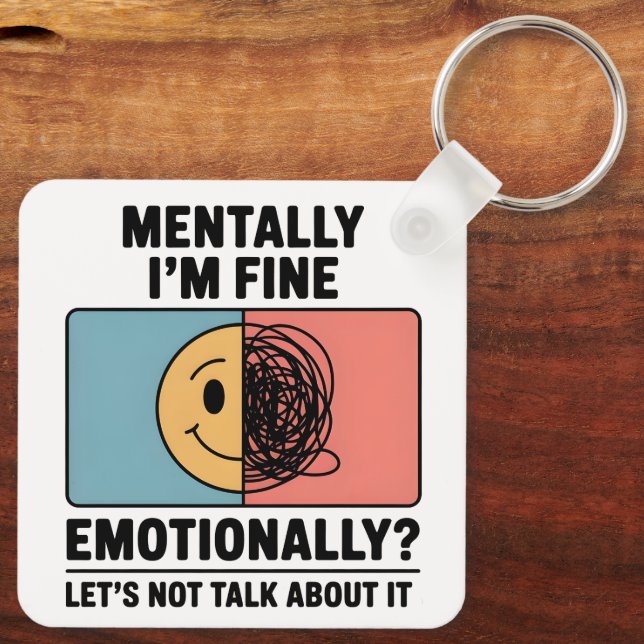 Chaveiro Citação Relacionável de Saúde Mental (Verso)