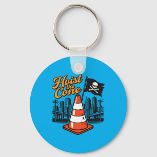 Chaveiro Citação Retro Içar o Cone Engraçado Vintage Lavado