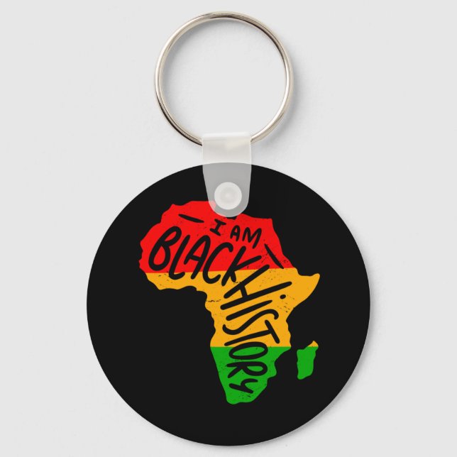 Chaveiro Citações do Mês da História Negra - EU SOU HISTÓRI (Frente)
