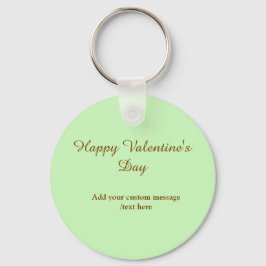 Chaveiro Citrus green brown happy Valentine's day simple