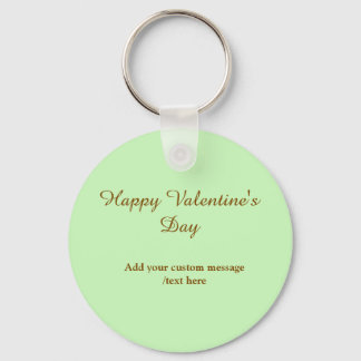 Chaveiro Citrus green brown happy Valentine's day simple