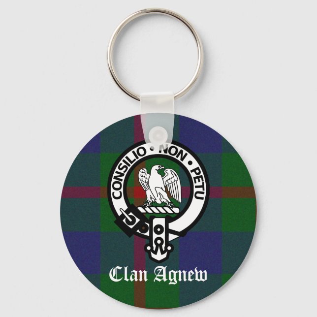 Chaveiro Clan Agnew Tartan Crest (Frente)