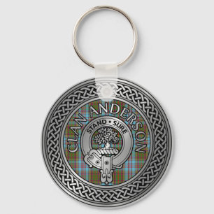 Chaveiro Clan Anderson Crest & Tartan Knot