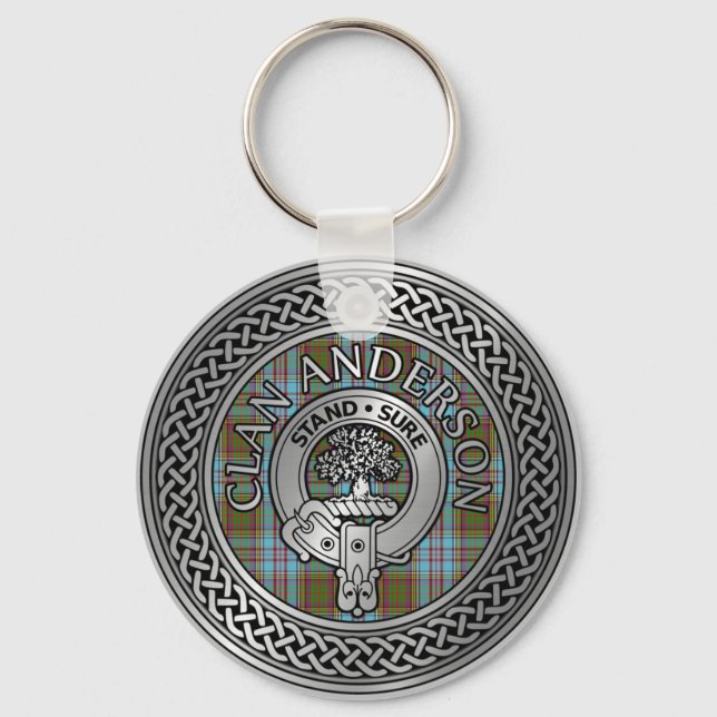 Chaveiro Clan Anderson Crest & Tartan Knot (Frente)