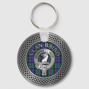 Chaveiro Clan Baird Crest & Tartan Knot