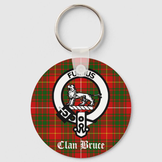 Chaveiro Clan Bruce Crest Tartan (Frente)