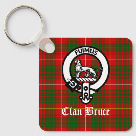 Chaveiro Clan Bruce Crest Tartan Personalizado