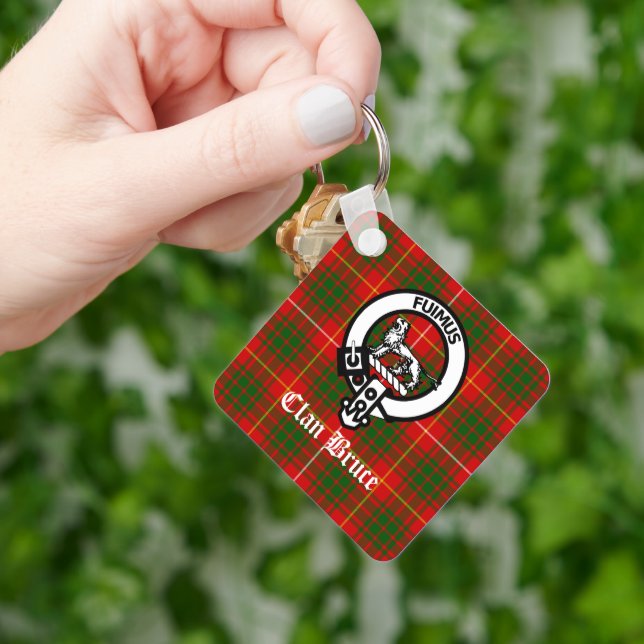 Chaveiro Clan Bruce Crest Tartan Personalizado (Mão)