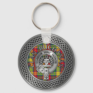 Chaveiro Clan Buchanan Crest & Tartan Knot