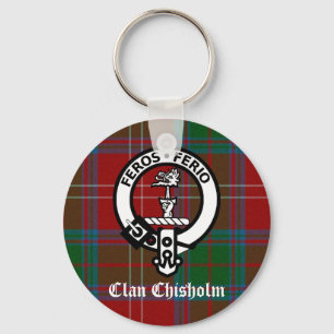 Chaveiro Clan Chisholm Tartan & Crest Crachá